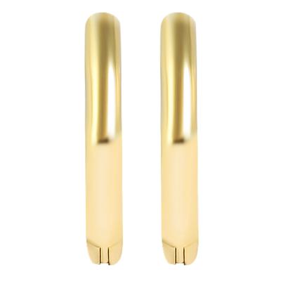 Klappcreolen ADELIA´S "Ohrringe – Klappcreole aus Edelstahl", Damen, Gr. Damen, Edelstahl, gold, Ohrringe Klappcreolen, Ideal zum Verschenken – schlicht und stilvoll