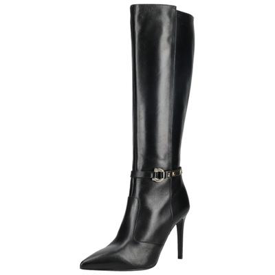 High-Heel-Stiefel NERO GIARDINI "Nero Giardini Stiefel Leder", Damen, Gr. 40, schwarz, Leder, Schuhe
