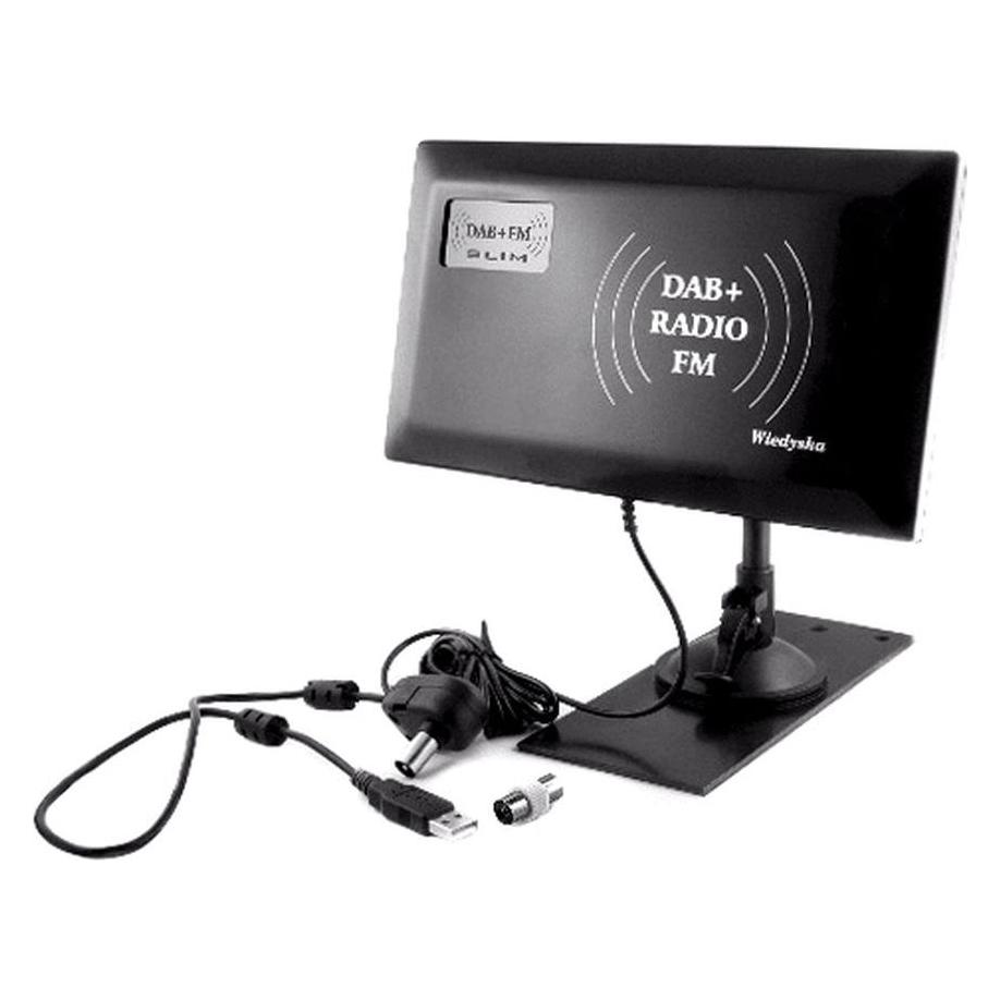 INNE Radio-RTV-Antenne DAB + FM Slim (Flachantenne, Zimmerantenne) (ANT0357)