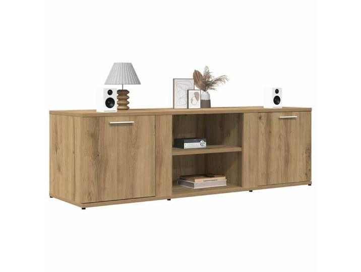 En soldes - MEUBLE HI-FI - Brun - Armoire TV - Meuble TV - pour maison - chêne artisanal 120x34x37cm bois d'ingénierie_9527
