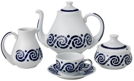 Sargadelos Juego de té por piezas Espiroide .