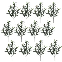 CREATIV green künstliche Pflanze Olivenzweig, ca 50cm, 12er Set