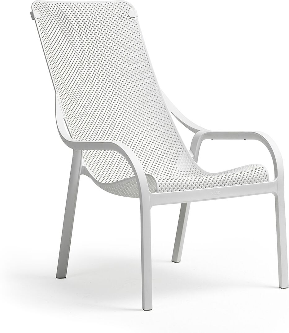 Nardi Sillón bajo de jardín Net . Blanco