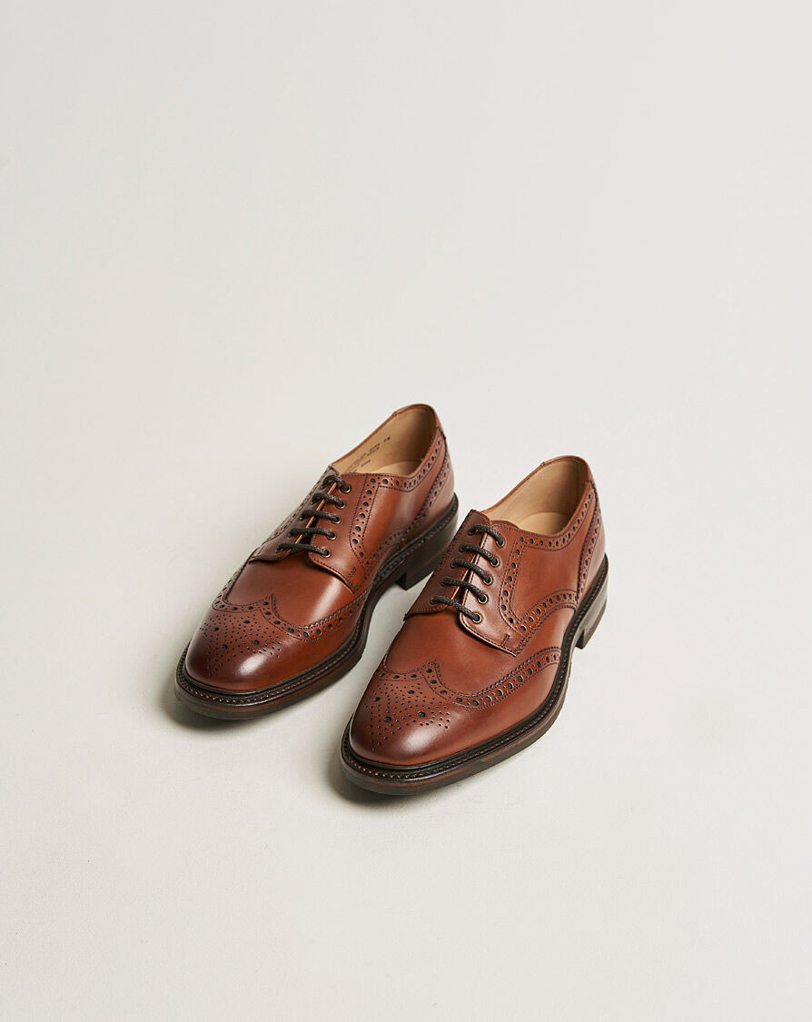 Loake 1880 Chester Brogue Mahogany Burnished Calf men EU42 Brun