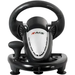 Spirit Of Gamer Race Wheel Pro 2 (PC, PS3, PS4, Xbox One S, Xbox One X, Xbox Series S, Xbox Series X), Gaming Controller, Schwarz, Silber