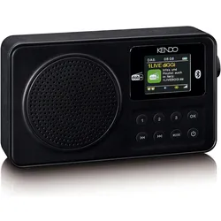 Kendo Radio portable 24EX Bluetooth 5.3 PLL FM-Radio wasserdicht LED (DAB+, FM, Bluetooth), Radio, Schwarz