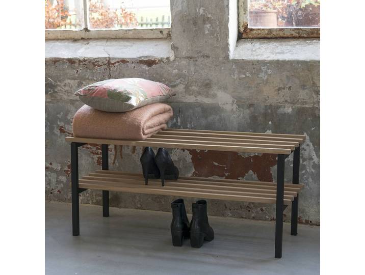 Banc d’entrée Rizzoli 100 x 45 x 34cm Noir