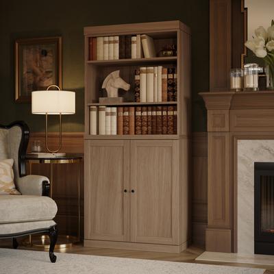 "Palace Imports Premium Solid European Oak Tall Modular Shaker 6-Shelf Bookcase, 32"" W x 71.5"" H"
