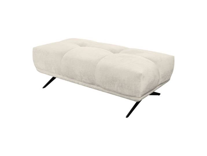 Pouf GIOVANNI tissu blanc