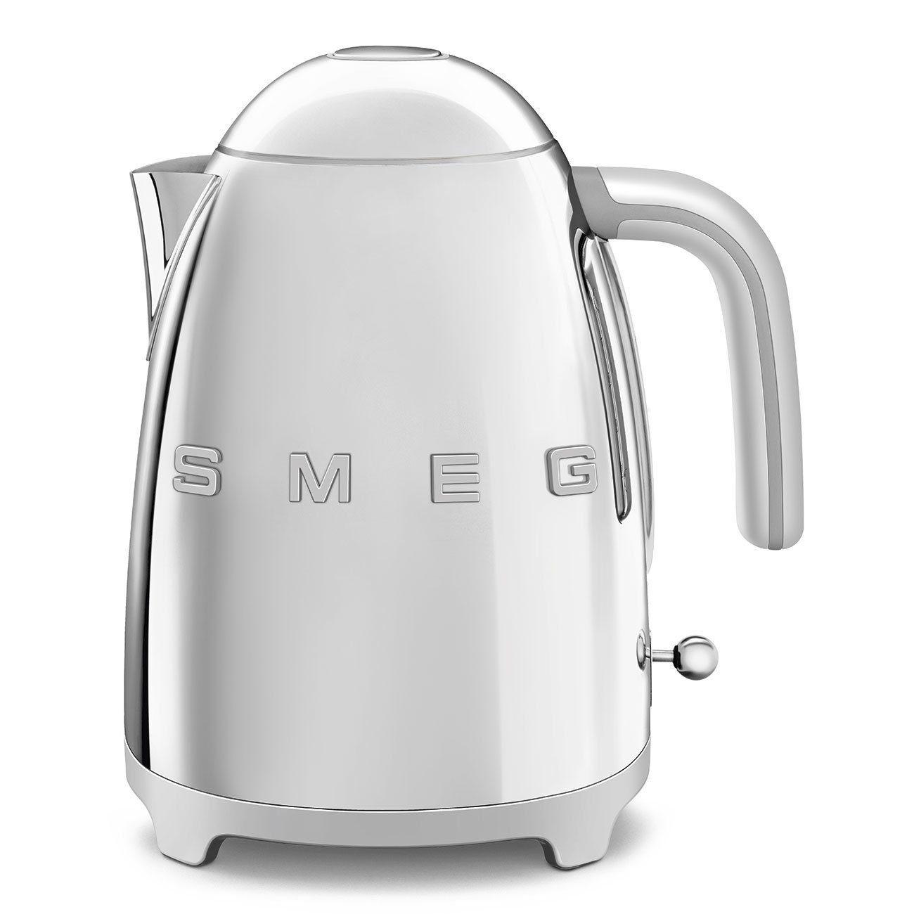 SMEG Wasserkocher Edelstahl 1,7 L Fassung, 2400 W, Wasser Kocher, 2400,00 W, 360° Basis, BPA- Frei, elektrischer - Metall