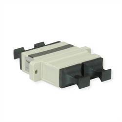 TELEGÄRTNER SC Duplex Kupplung, Multimode, Keramikhülse, Kunststoffgehäuse, beige 100007247