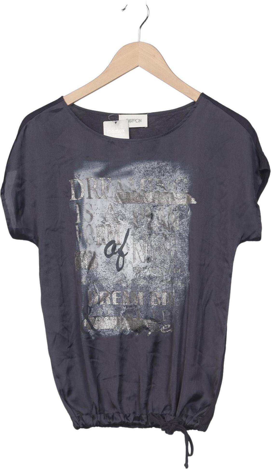 Cartoon Damen T-Shirt, Marineblau, Gr. EU 34, Synthetik / Elasthan / Viskose - Second Hand