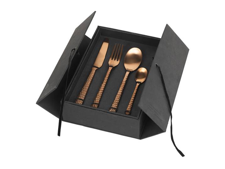 Broste Copenhagen Hune couverts 16 pcs Copper hammered