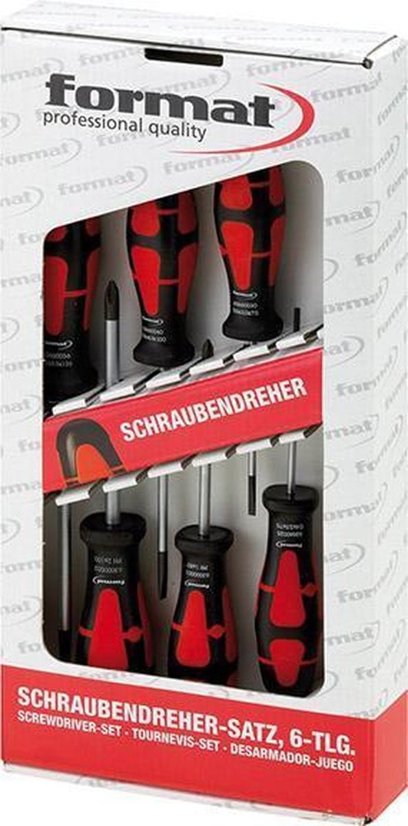 Format 6-delige schroevendraaierset PZ rond