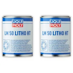 2x Schmiermittel LIQUI MOLY 3407 LM 50 Litho HT Seifenfett Dose 1 kg