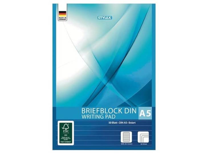 Stylex - Stylex A5 Schrijfkussen Met Lijnen 50 Pagina's - 1 Stuk