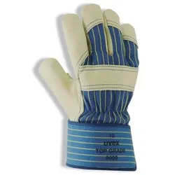uvex Lederhandschuh top grade 8000 grau/blau 9 - 6029509 - grau/blau
