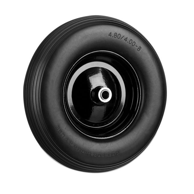 Relaxdays 4x Kruiwagenwiel rubber zwart