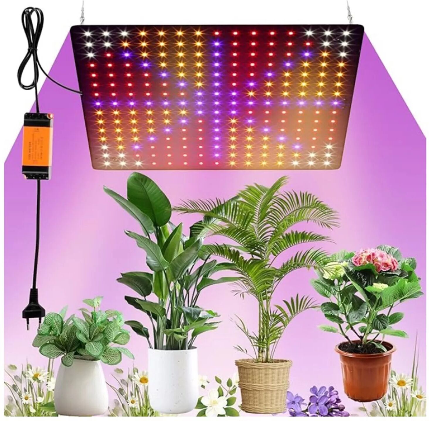 INF LED-Pflanzenbeleuchtung, Kulturlicht, 225 LED-Perlen, rotes/blaues/weißes Licht