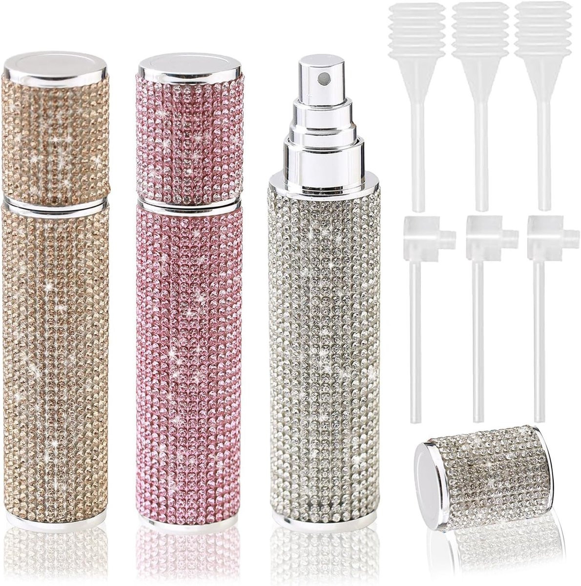Set van 3 herbruikbare parfumverstuivers van 10 ml, multikleurig