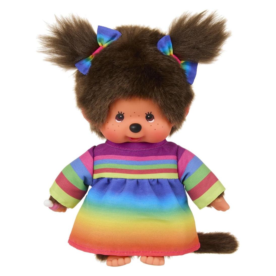 Magni Monchhichi Plüschfigur Rainbow Dress Girl 20cm (20 cm) (204090)