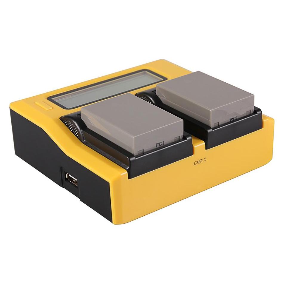 Patona Dual LCD USB Ladegerät f. Olympus PSBLN1 PS-BLN1 (Kamera Akku Ladegerät) (34682220)