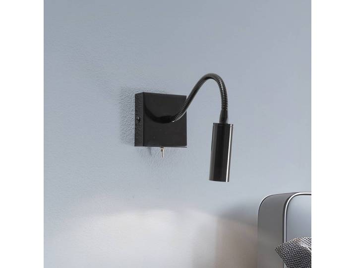 Wandlampe Ojos Argon, schwarz, für Schlafzimmer, Metall, Modern, Wandleuchte, Wandlampe Innen