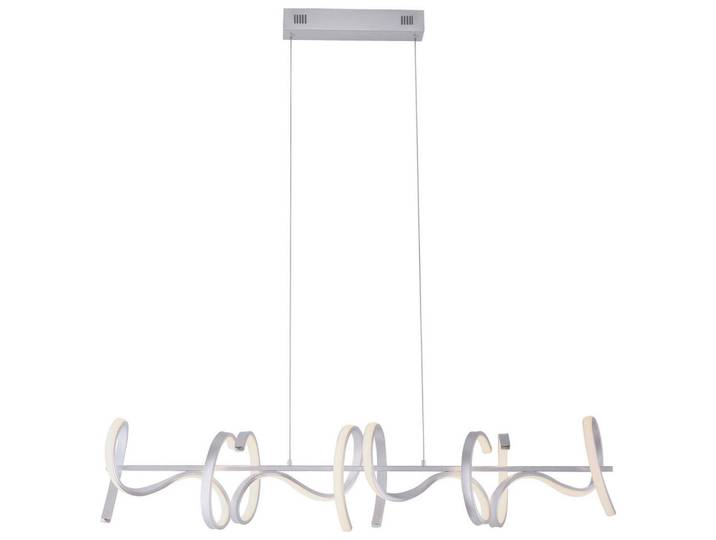 Led-Hängeleuchte Curls, Silberfarben, Metall, spiralförmig, 21x135x99 cm, Lampen & Leuchten, Innenbeleuchtung, Hängeleuchten, Pendelleuchten