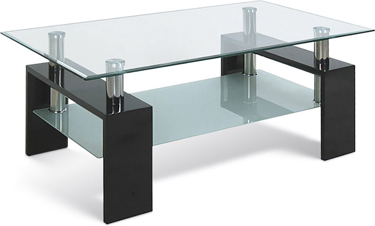 Salontafel Debby Zwart - Rechthoek - Hoogte: 45 cm