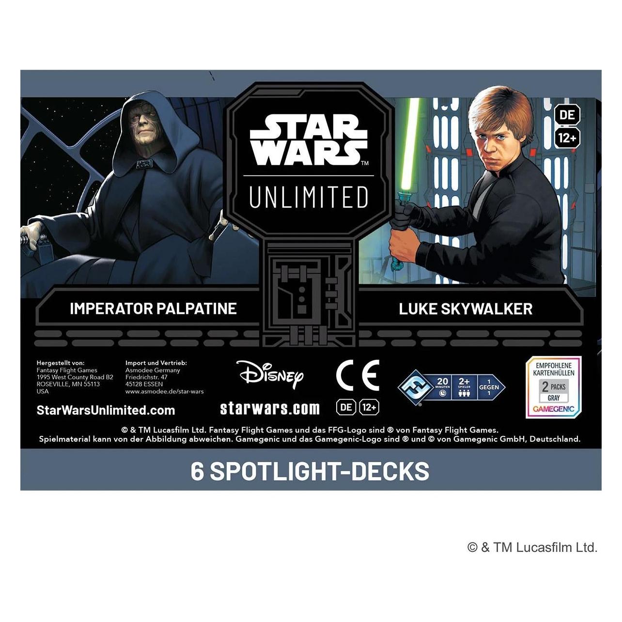 FFG Star Wars Unlimited Asche des Imperiums Mix-Display Spotlight-Deck (Deutsch, Booster Display, Deck) (434854)