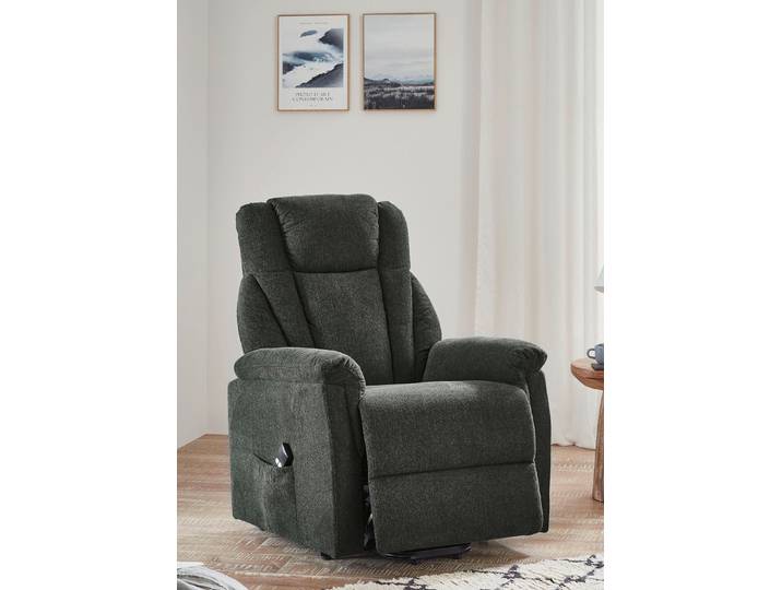 Gemütlicher TV-Sessel mit Motor und Aufstehhilfe, Grün