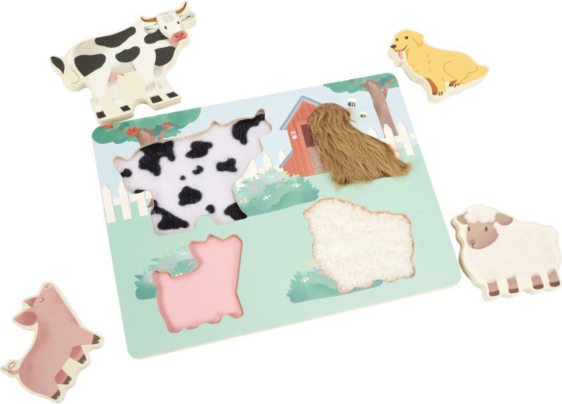 eliNeli Touching Puzzle Farm activity puzzle toy wooden 12m+ 5 pc