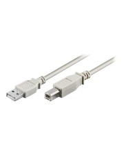 Goobay USB AB 500 LC HiSpeed 2.0 5m B Männlich Grau Kabel Digital/Daten 5 m (68714)