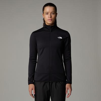 Fleecejacke THE NORTH FACE "W MISTYESCAPE FLEECE", Damen, Gr. XL, schwarz (tnf schwarz, tnf schwarz), Obermaterial: 93% Polyester, 7% Elasthan, Jacken Fleecejacke, für Sport- und Outdooraktivitäten, dehnbares Material