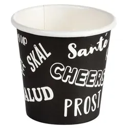 240x DUNI Schnapsglas aus Pappe 6 cl Black