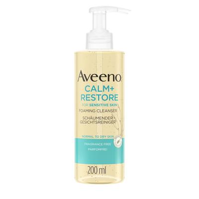 Aveeno Calm+ Restore schäumender Gesichtsreiniger 200 ml Flüssigseife