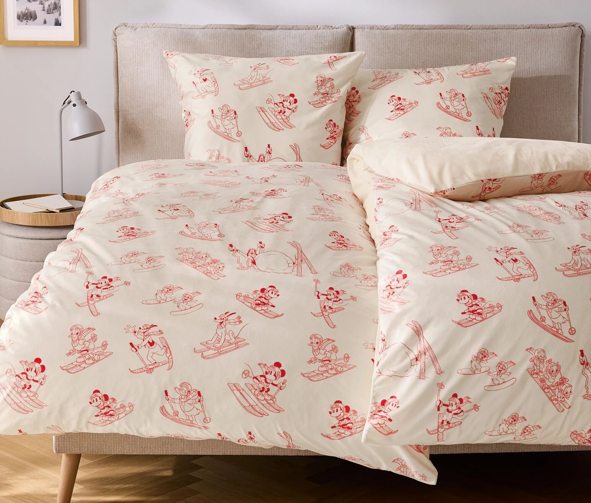 Tchibo - Nickiplüsch-Bettwäsche »Mickey and Friends« - creme