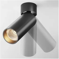 Maytoni, Deckenstrahler, FOCUS LED Deckenleuchte, Deckenlampe 12W dimmbar 16cm Schwarz 3000K 90Ra Warmweiss (900 lm)