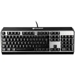 Cougar Attack X3 RGB Gaming Tastatur, MX Red, DE Layout (DE, Kabelgebunden), Tastatur, Schwarz, Silber