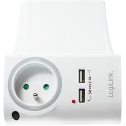 LogiLink PA0166 - Typ E (FR) - 250 V - 50 Hz - 16 A - Weiß - 2,1 A