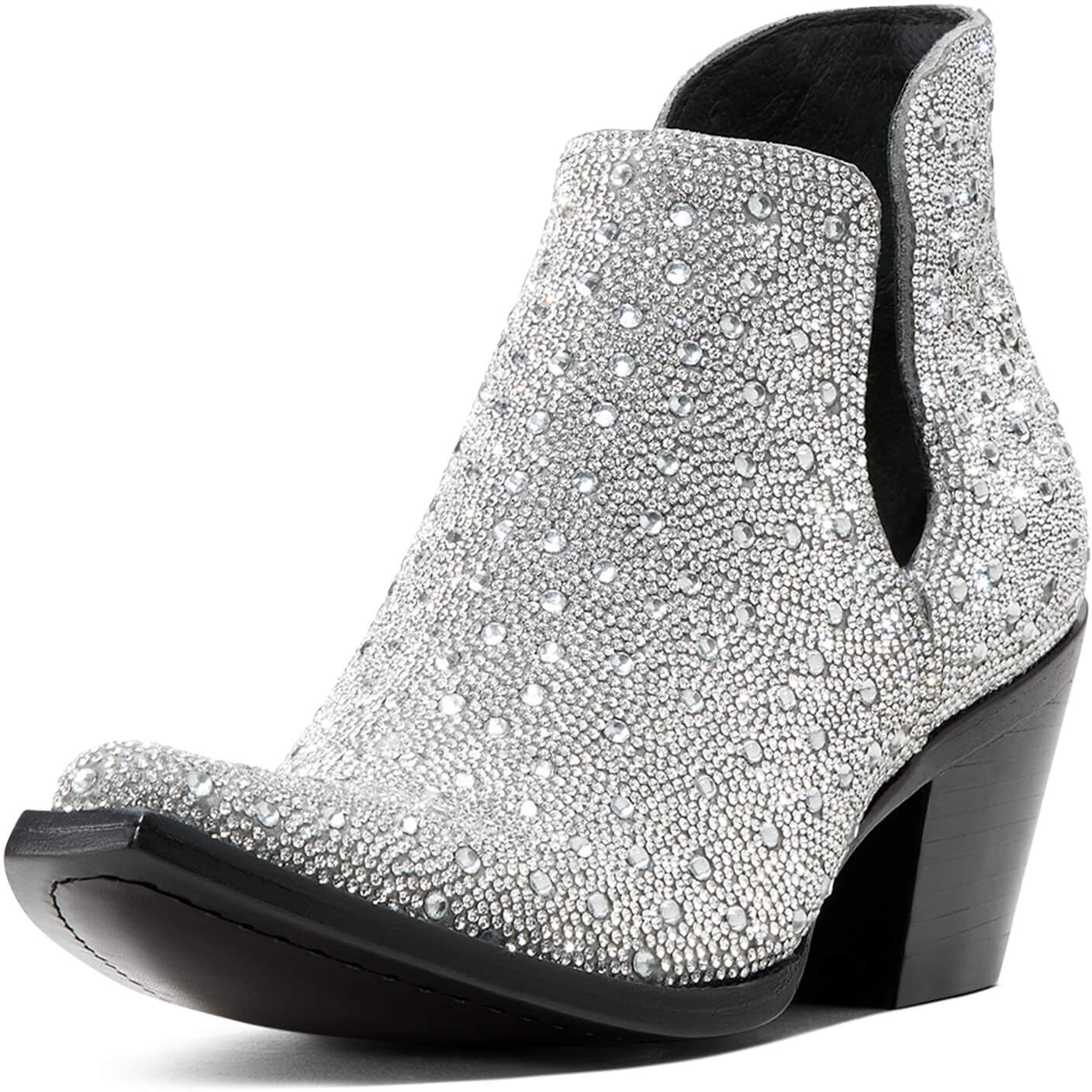 Women's Dixon Glitz Bootie in Silver Sparkle, Size: 7.5 B / Medium by Ariat