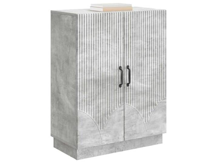 KTHLBRH Anrichte grau Beton 66 x 34,5 x 87 cm Ingenieurholz 2 Scharniertüren, 60 kg Kapazität, großer Raum, vielseitige Verwendung, Montage erforderlich