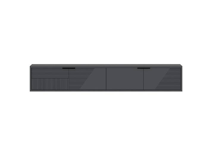 Meuble TV en bois Parla 180 x 30 x 30 cm - Anthracite