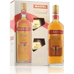 Badel Prima Brand 35% Vol. 0,7l in Geschenkbox mit 2 Gläsern