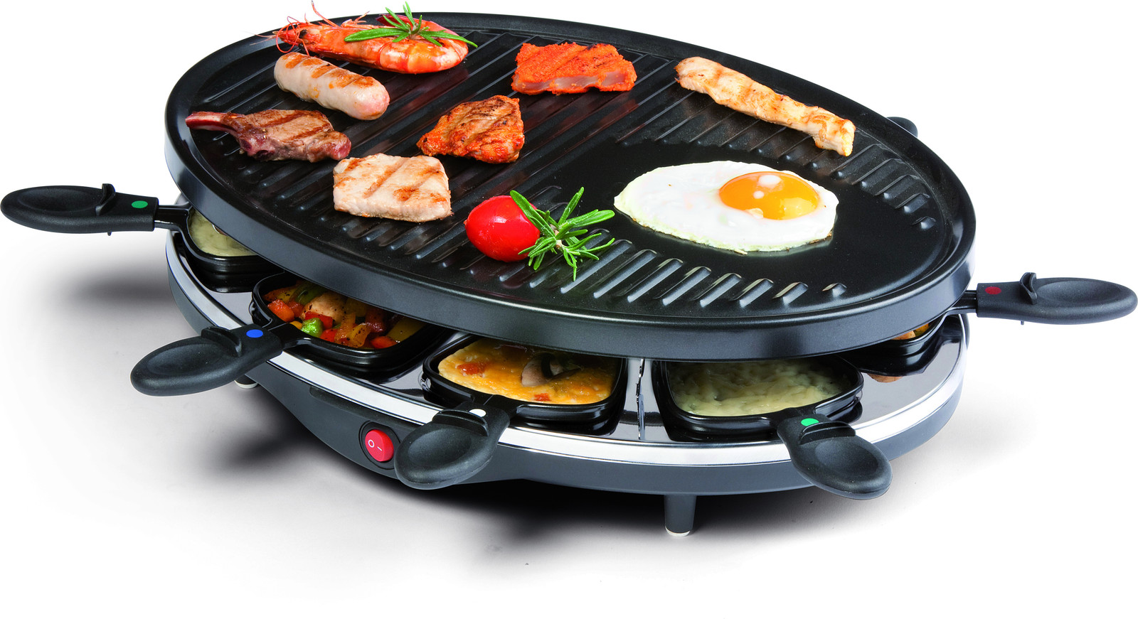 Domo Raclette Grill DO9038G voor 8 personen, zwart