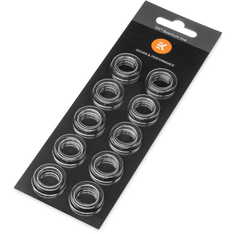 EK Water Blocks EK-Quantum Torque Color Ring 10-Pack STC 10/16 - Silver