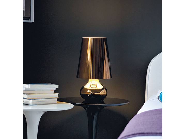 Lampe à poser Cindy, couleur « gun metal » - Kartell - Salon / séjour - Design - Plastique - Avec abat-jour