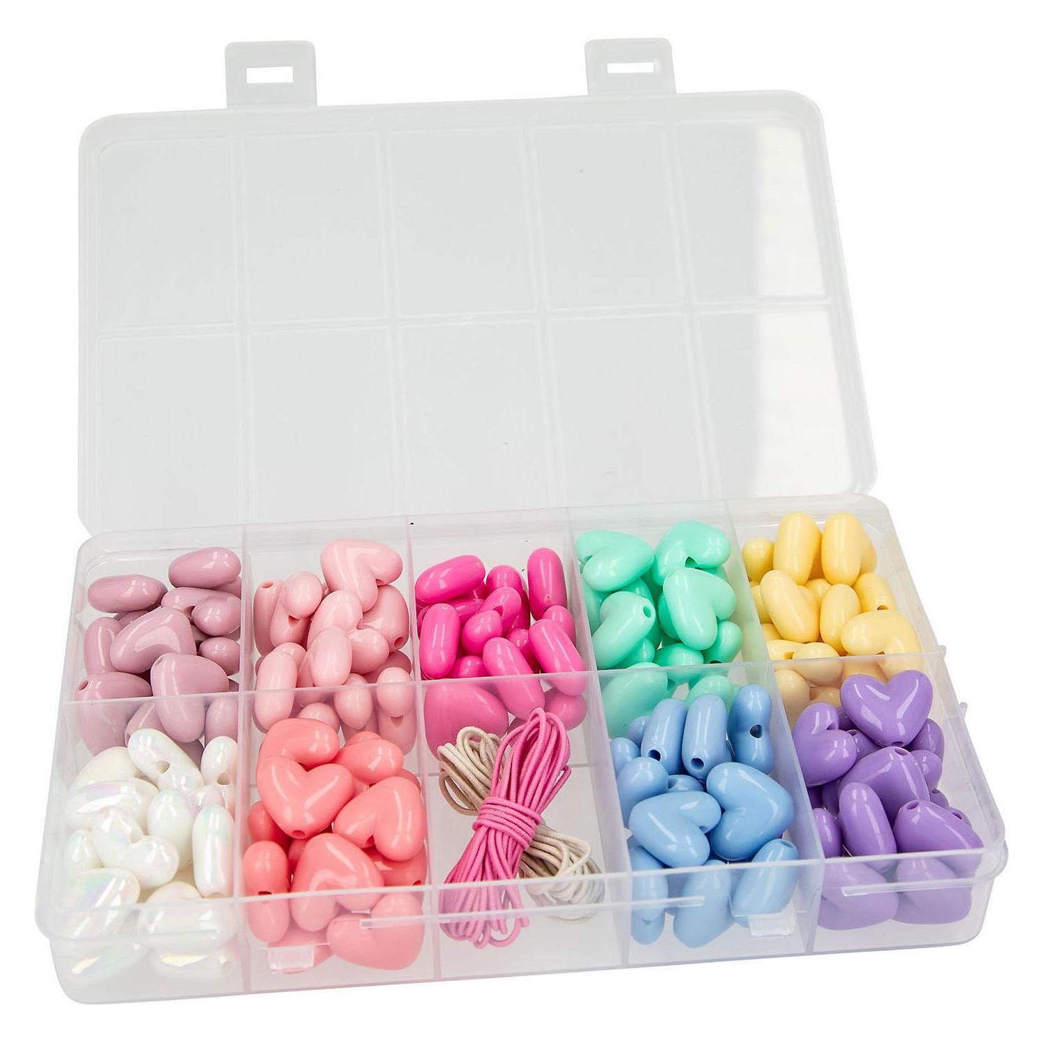 Magni Depesche Princess Mimi Perlen Set DIY Herz Perlen 9 Farben 2 Bänder (0412127)