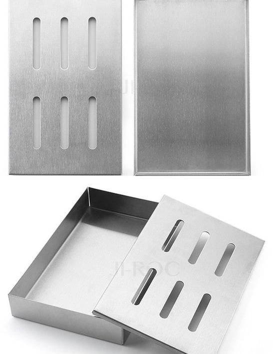 Blumtal Grillgereedschapset RVS-rookopvangbak en bacon-rookbox voor barbecueën