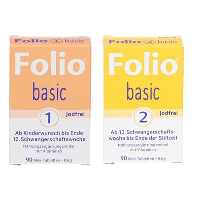 Folio basic jodfrei 1 + 2 2x90 St Filmtabletten